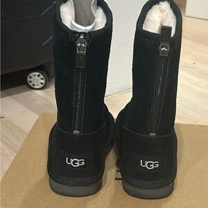 UGG Black Boots with Shearling Lining